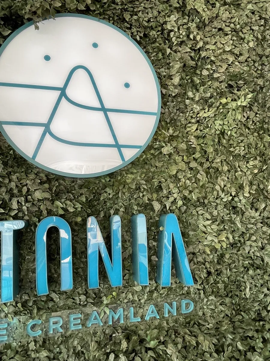 Detalhe da parede de plantas da loja Stonia Shopping Sul